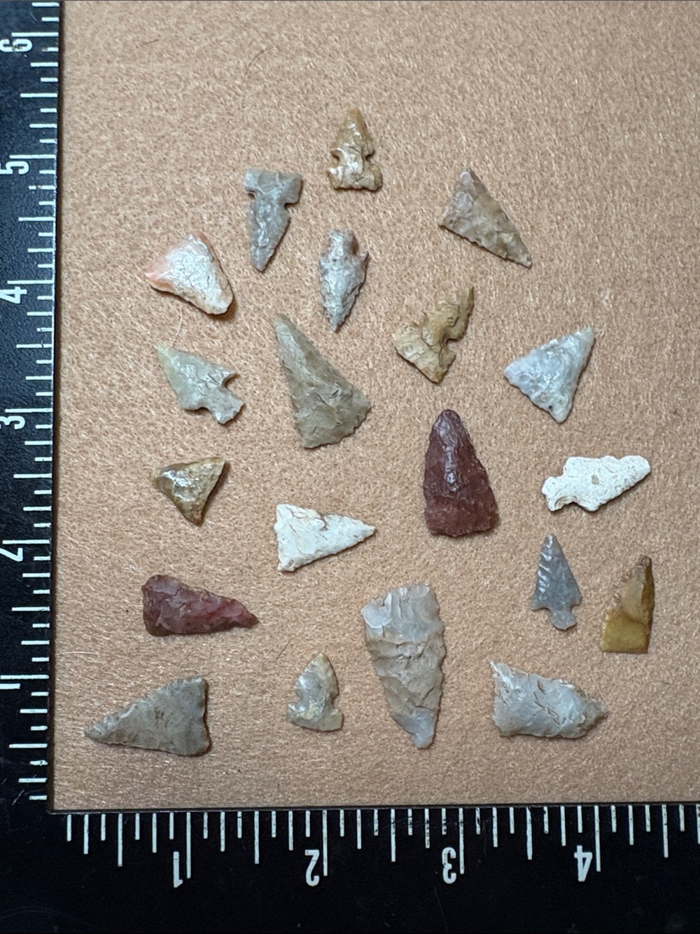 20 Mini Arrowheads from Nocona Texas. In our family since late 1950’s.